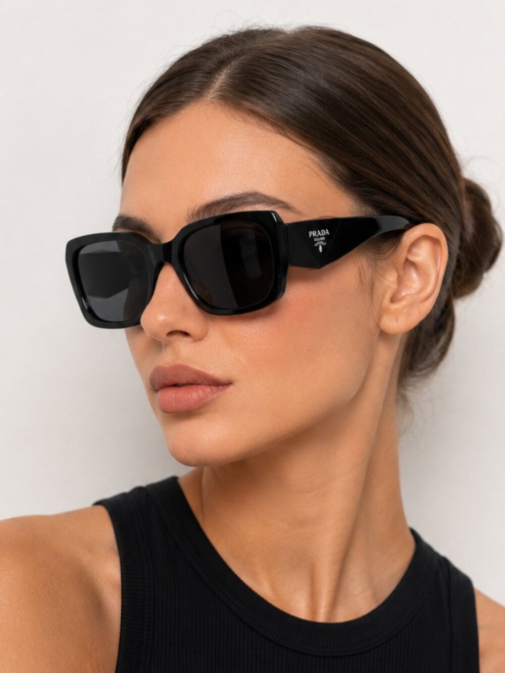 Designer Inspired Luxury Black Rectangle Sunglasses Y2K